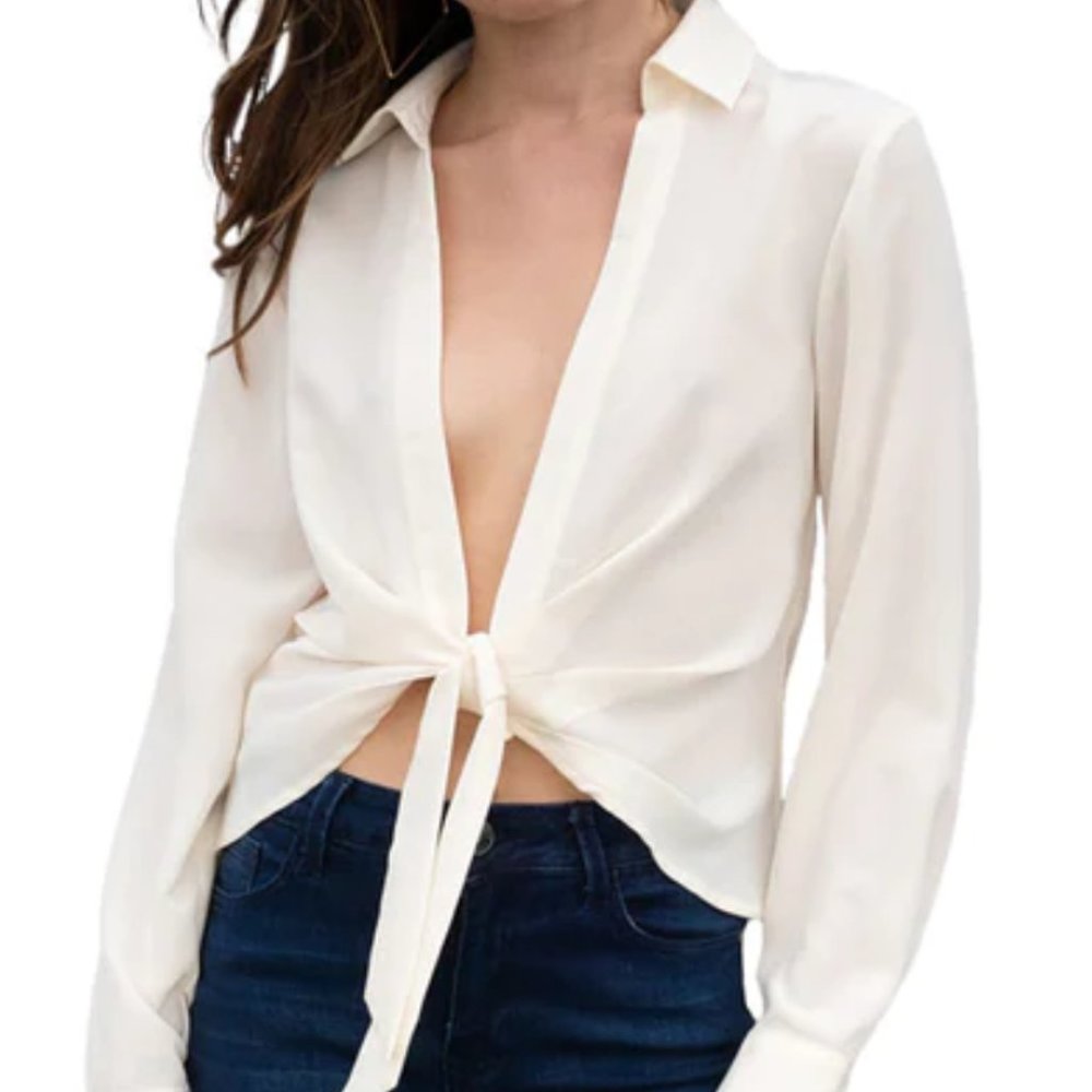 BTFL-LIFE Collar Tie Up Top